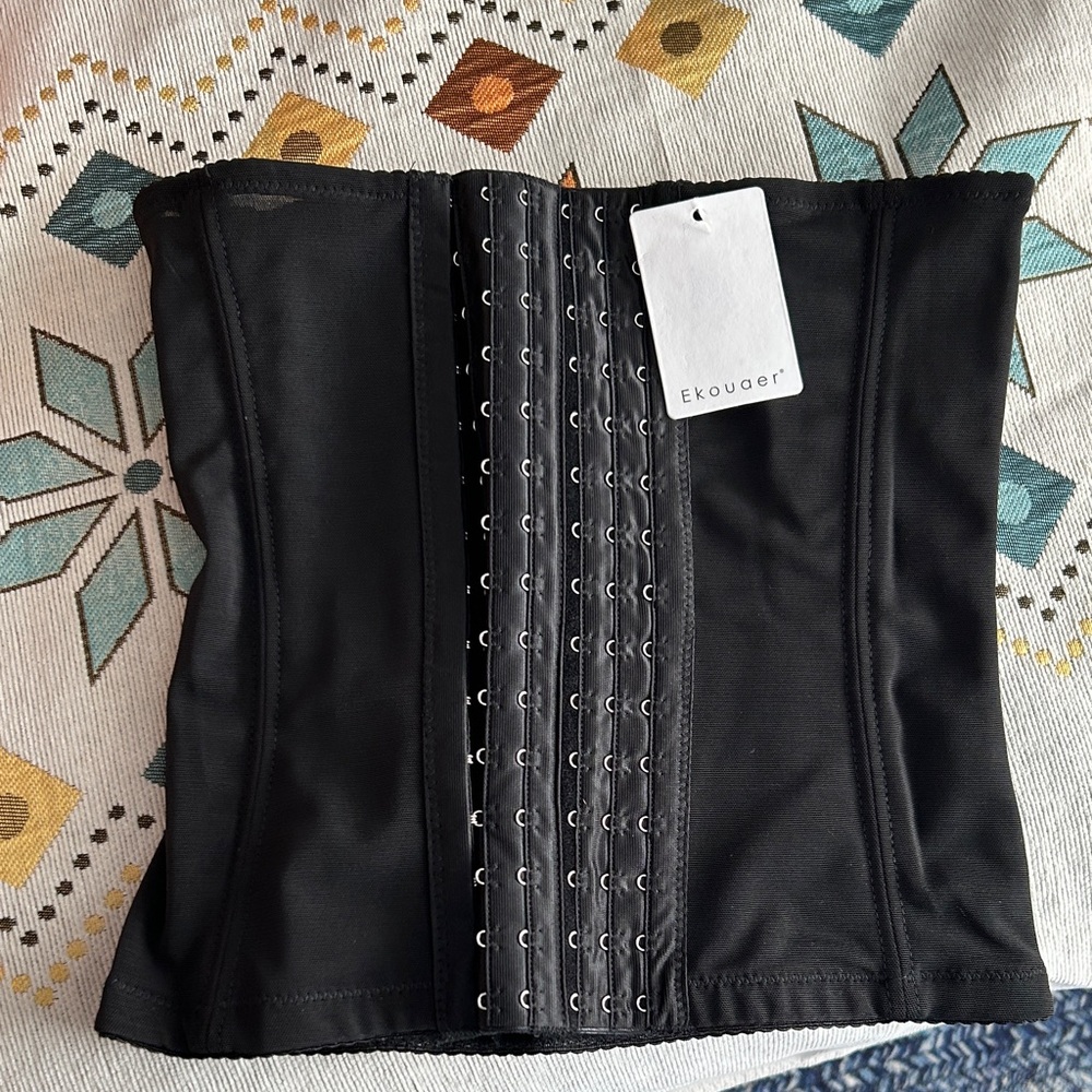 Black Waist Trainer Corset by Ekouaer size small